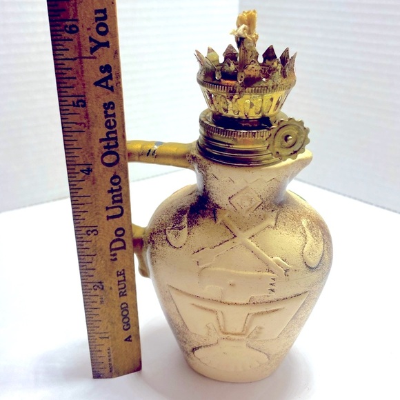 Vintage western/ southwestern red & tan style oil lamp - Thunderbird with arrows - Picture 5 of 9